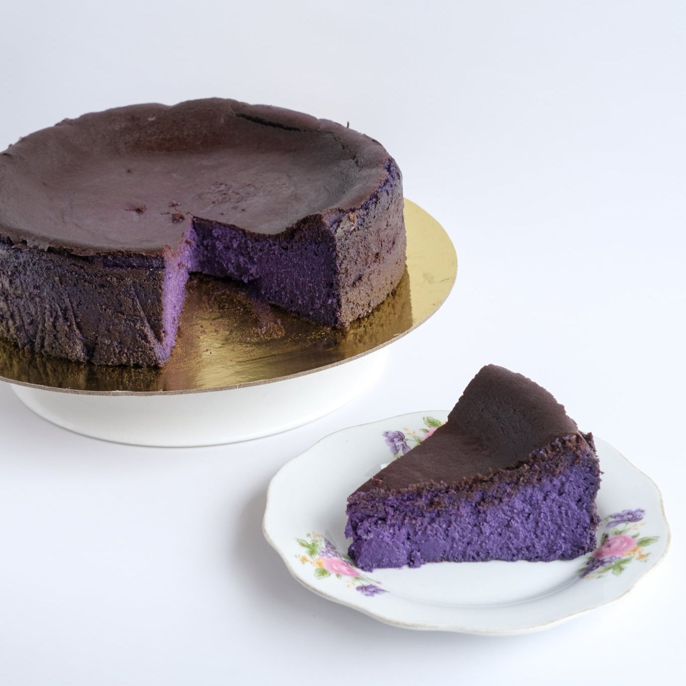 UBE BASQUE BURNT CHEESECAKE